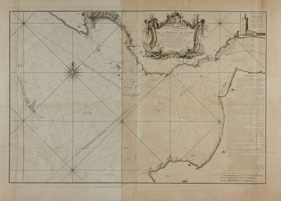 null MAGIN, Michel. Carte géométrique de l'entrée de la rivière Loire. 1757. Noir...