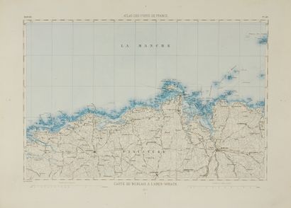 null MISCELLANEOUS. Lot of maps showing Breton ports. 1840-1895. Printed in color...