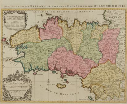 null JAILLOT, A.H. La Bretagne Divisée en ses neuf Eveschés. Paris, 1693-1696. Boundaries...