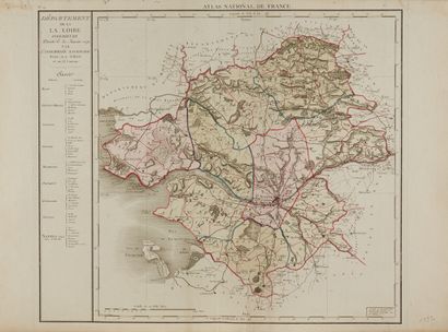 null DUFOUR / FREMIN etc. Lot of 9 maps of the Loire-Inférieure department. Paris,...