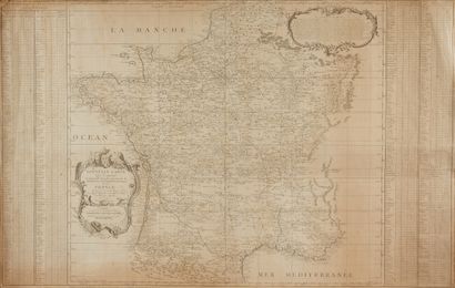 null CASSINI DE THURY, C.F. Nouvelle carte qui comprend les principaux triangles...