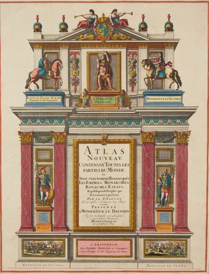 null DIVERS. Ensemble d'environ 100 frontispices d'atlas. 1570-1800. 23 frontispices...