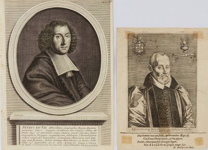 null MISCELLANEOUS. Lot of portraits of geographers. XVIth to XIXth century. Black...