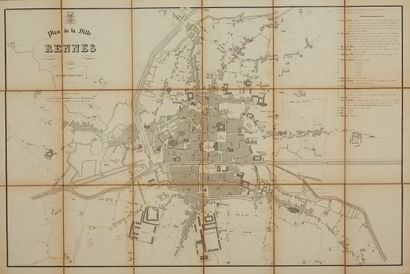null GABORIAUD / ANONYME. Plan de la ville de Rennes par E. Gaboriaud, Géomètre du...