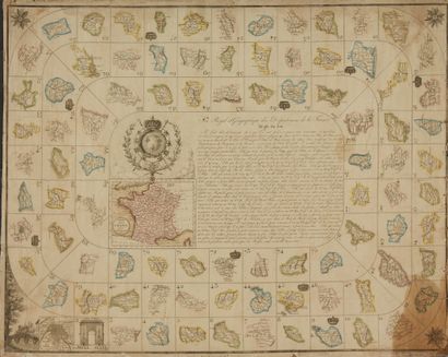 null JEAN. Royal and Geographical Game of the Departments of France. Paris, ca. 1830....