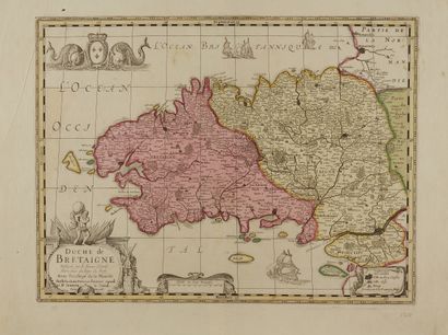 null SCHENK, P. / VALK, G. / HARDY. Duchy of Bretaigne. Amsterdam, 1720. period col....