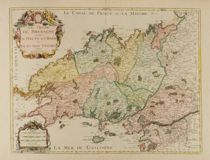 null CRÉPY, Etienne-Louis. The Duchy of Brittany divided into Upper and Lower and...