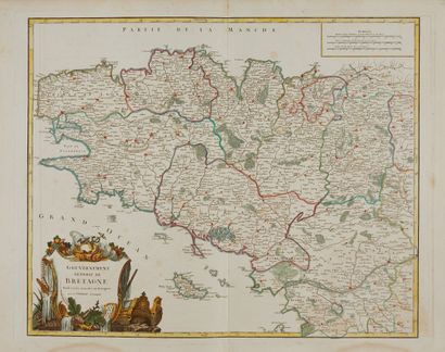 null ROBERT DE VAUGONDY, G. Gouvernement Général de Bretagne divisé en ses Dioceses...