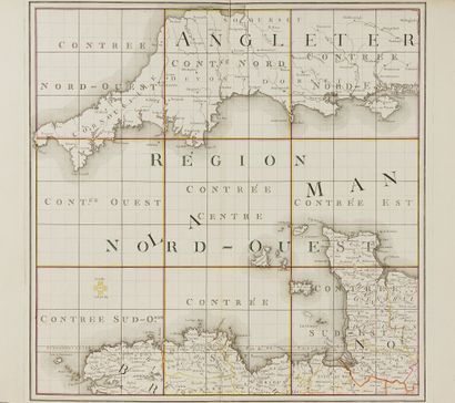 null LORIEUX, Théodore / FOURCY, Eugène de. Geological map of Morbihan. Paris, 1850....