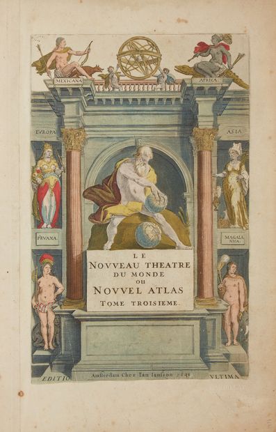 null DIVERS. Ensemble d'environ 100 frontispices d'atlas. 1570-1800. 23 frontispices...