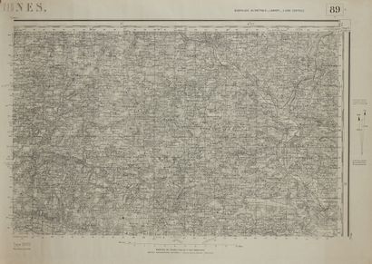null STATE OF PLAY. Lot of staff maps of Brittany. 19th and 20th century. Large format...