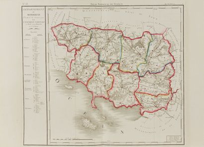 null DUFOUR / FREMIN etc. Lot of 10 maps of the Morbihan department. Paris, 1790-1870....