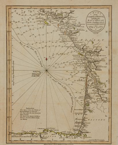 null CARY, J. A chart of the coast of France from l'Orient to St. Gilles / Chart......