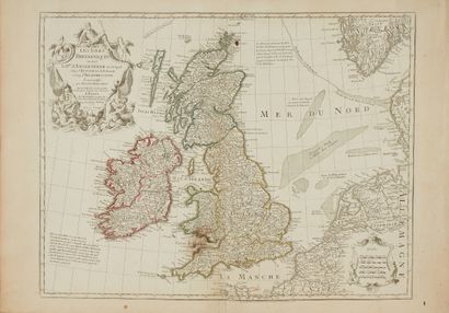 null LOT. (Channel and England). 1690-1802. Col. Lot of 3 maps of different sizes....