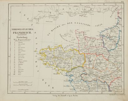 null MAUGEIN / ROUSSEL... Map of Brittany, Maine.../ La Carte de la Bretagne, du...