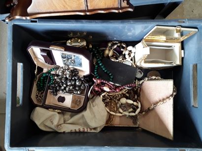 null Lot of costume jewelry and Pierre CARDIN bag