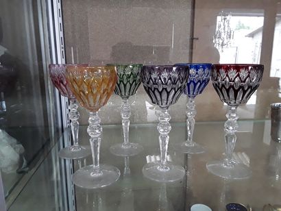 null * 6 verres en cristal taillé de couleurs du Rhin



On y joint une partie de...