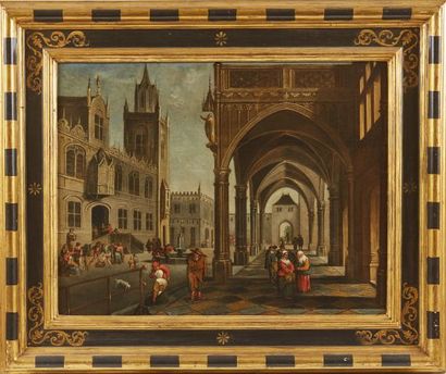 null Ecole HOLLANDAISE du XVIIème siècle, entourage de Dirck van DELEN

Les arcades

Panneau...