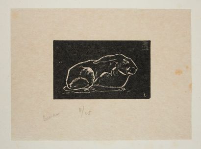 null Marcel LEMAR (1892-1941) 

Hare and rooster 

Two woodcuts. 

The hare is signed...