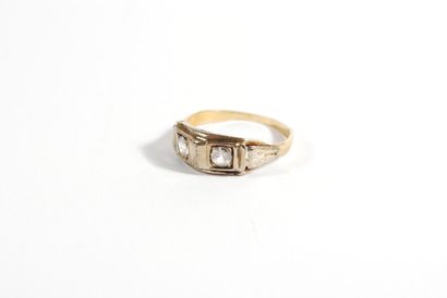 null Lot including : 

- Ring you and me white gold and diamonds (Gross weight :2,2g)...