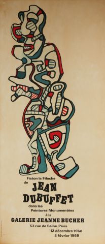 null After Jean DUBUFFET 

Two exhibition posters laminated on panel 

- Jean DUBUFFET,...