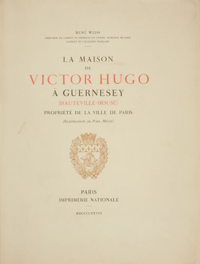 null * WEISS. La maison de Victor Hugo à Guernesey (Hauteville-House), propriété...