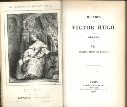 null * HUGO (Victor). Angelo, tyran de Padoue (Paris, Eugène Renduel, 1835) ; in-8...