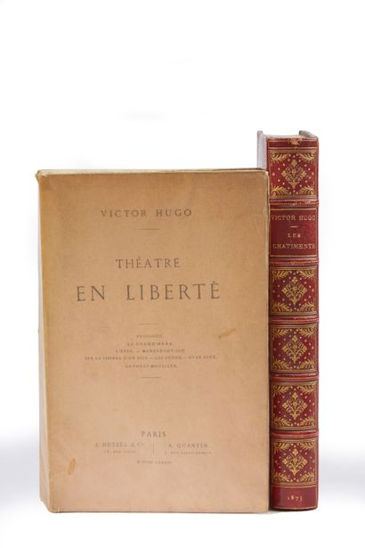 null * HUGO (Victor). Les châtiments. Paris, Lévy, 1875, gd. In-8, xi- 455 pp. demi-rel....