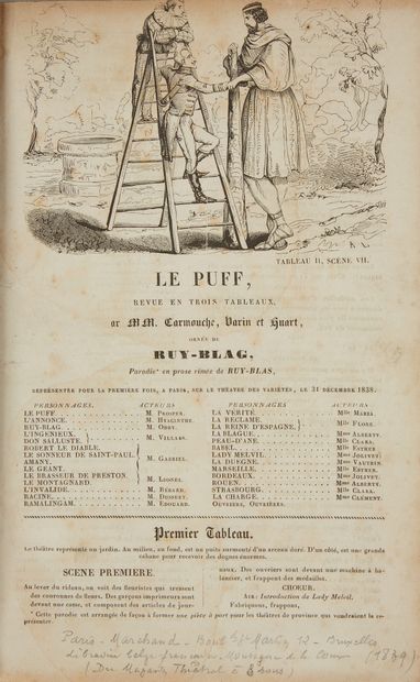 null * HUGO (Victor) - LE PUFF. Revue en trois tableaux par MM. Carmouche, Varin...