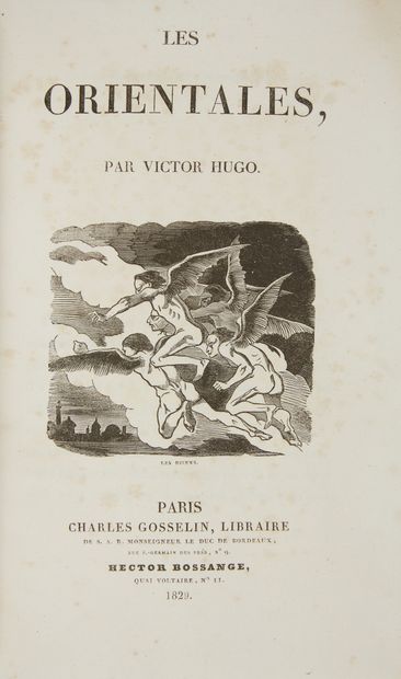 null * HUGO (Victor). Les Orientales. Paris, Gosselin, 1829, in-8, 424 pp. demi-rel....