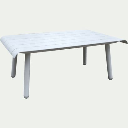 1 x Table basse de jardin blanche en aluminium...