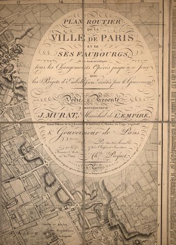 null PICQUET, Ch. Plan Routier de la Ville de Paris et de ses Faubourgs. Paris, 1804....