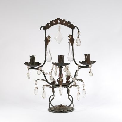 null Wrought iron candelabra and pendants (transformations)

H. 40 cm