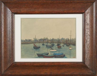 null Modern School

Sailboats in the port

Watercolor on paper monogrammed JDC down...