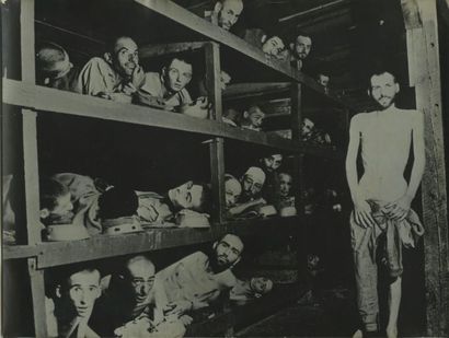 null Trois photographies de la libération des camps : Nordhausen (1) et Buchenwald...