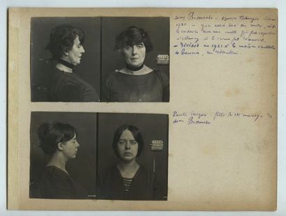 null Unidentified photographer. Landru, couple of anthropometric photographs 1919....