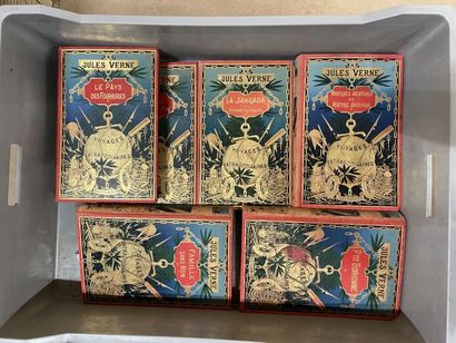 null 
1 sleeve of illustrated books with Jule Verne and others
