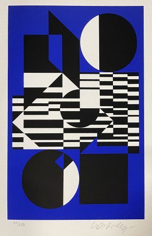 null HAHN (Otto) - VASARELY (Victor). To give to see. Original serigraphies by Vasarely....