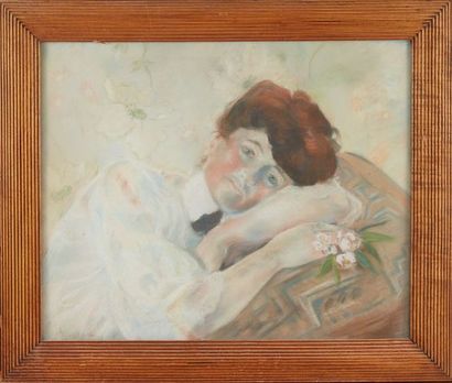 null French school of the beginning of the XXth century

Portrait of a woman at rest

Pastel...