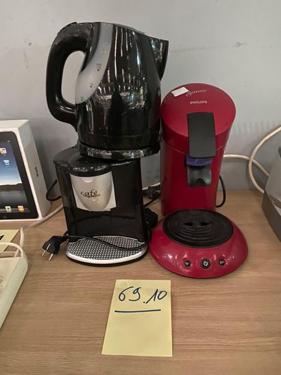 null 1 MACHINE A CAFE SENSEO + 1 BOUILLOIRE + 1 MACHINE A CAFE