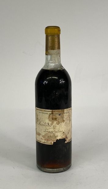 1 bouteille Ch. d'Yquem 1956 Etiquette tachée,...