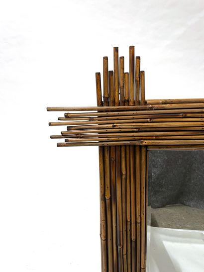 null Miroir de forme rectangulaire à encadrement bambou 

103 x 85 cm

Petits us...