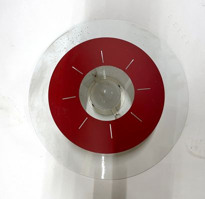 null Louis KALFF pour PHILIPS

Applique circulaire en tôle peinte rouge et blanc...