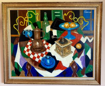 null Roland CHANCO (1914-2017) 

Le moulin à café 

Huile sur toile signée en haut...