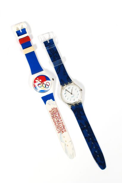 null SWATCH

Lot of two Swatch water resistant watches; one "Il olympische Winterspiele...