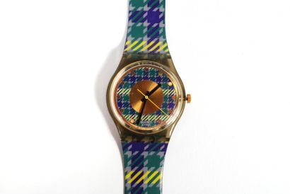 null SWATCH 

Lot of three SWATCH water resistant watches; one with a tartan pattern,...
