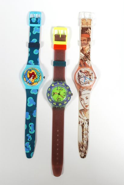 SWATCH 
Lot of three Swatch water resistant...