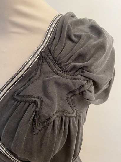null TSUMORI CHISATO 

Silk wrap dress with applied star pattern.

Size 2

Worn.