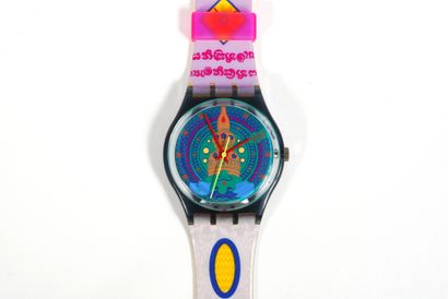 null SWATCH

Lot of three SWATCH water resistant watches; one "Big Enuff", one Sari...