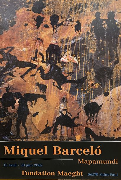 null Affiche d'exposition encadrée : Miquel Barcelo à la Fondation Maeght en 200...